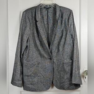 Lane Bryant Heather Dark Grey Blazer Jacket Like New Plus 16